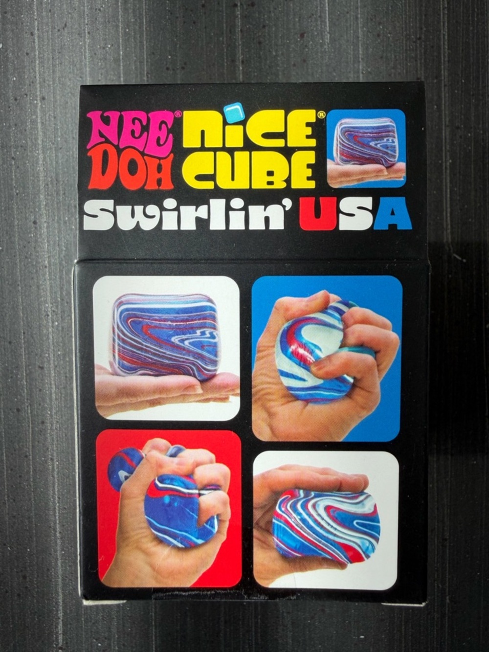 NeeDoh Nice Cube Swirlin' USA Squish - Picture 3 of 3